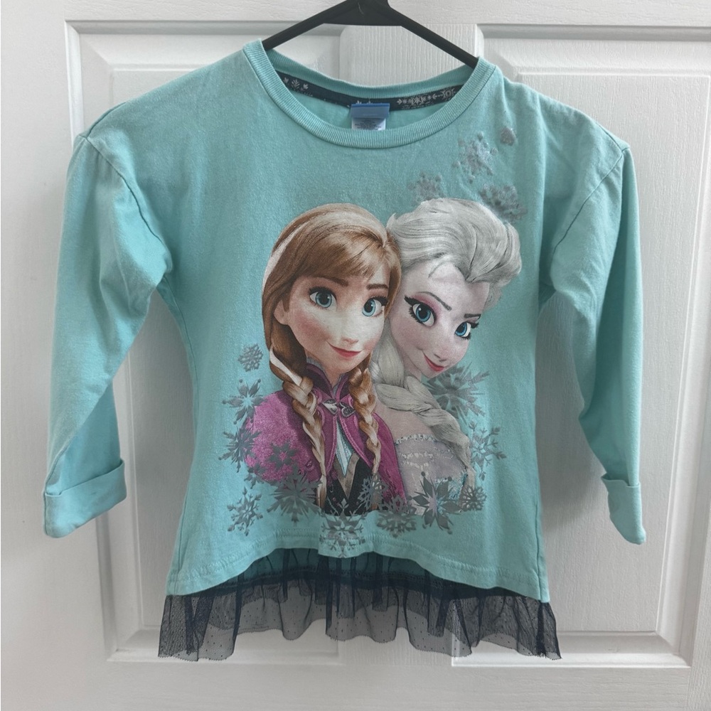 Disney Frozen Long Sleeve Shirt - Aqua and Purple